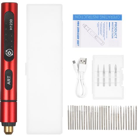 Utensile rotante senza fili ricaricabile a 3 velocità, kit di 4 punte (USB)