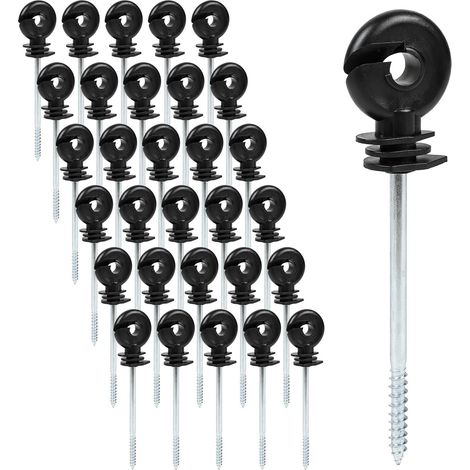 30pcs Isolateur Cloture Electrique 145mm, Isolateurs Annulaires (1/5)