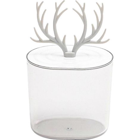 Pot d'apothicaire, disques de coton, fil dentaire, cure-dents-Grey