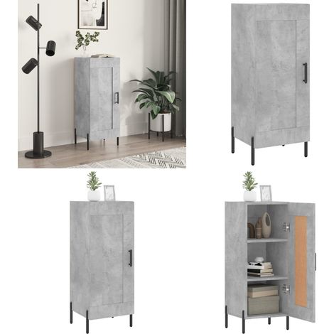 Buffet Gris béton 34,5x34x90 cm Bois d'ingénierie - Buffet Design - Meuble Rangement - Armoire Cuisine - Commode Gris - Mobilier Salon - Home & Living (1/5)