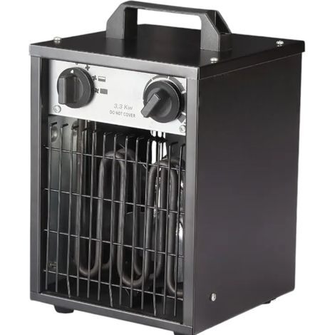 Generador de aire caliente eléctrico portátil 3,3 kW para calefacción de habitaciones anchura 38 cm altura 44 cm