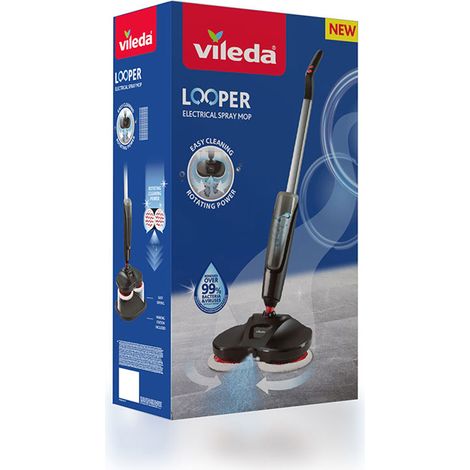 Mopa eléctrica de spray con batería de 35 min con almohadilla giratoria – Vileda Looper (1/5)