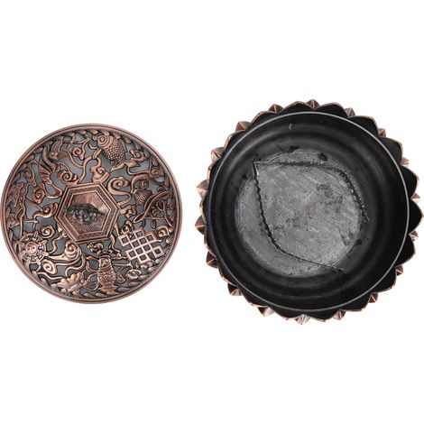 Brûleur d'encens Lotus et bois de santal en alliage de zinc, porte-encens porte-bonheur pour l'aromathérapie