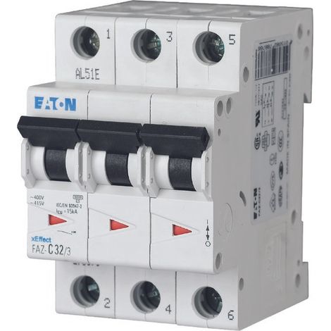Interruttore automatico di sovracorrente serie 15kA 3 poli FAZ-B16/3