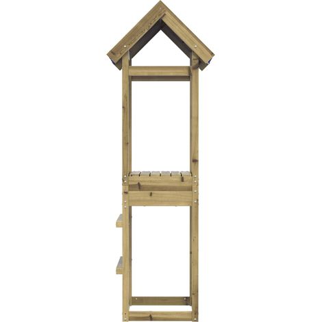 Tour de jeu Marron 52,5 x 46,5 x 195 cm Bois solide imprégné (1/5)