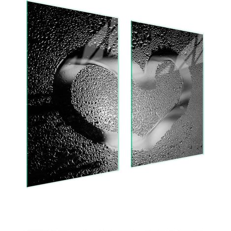 GLASSCHUTZPLATTE FÜR KÜCHE 65x52 HERZ (1/5)
