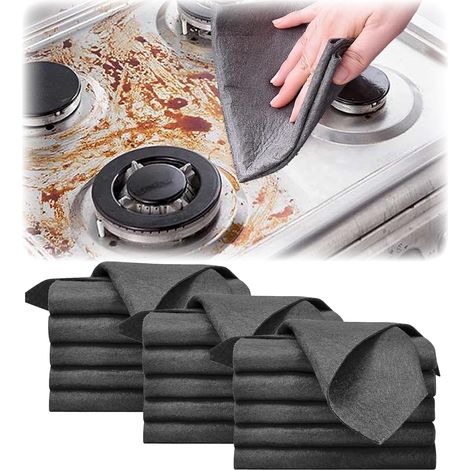 Paño mágico de microfibra: paño para limpiar ventanas sin dejar marcas, ideal para ventanas, espejos, coche, baño y cocina (15) (1/5)