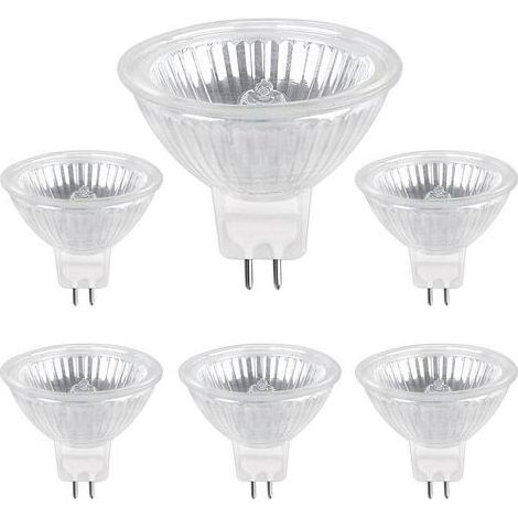 MR16 GU5.3 Ampoule Halogène 35W 12V, 400lm 2700K Blanc Chaud Dimmable, Lot de 6, Lampe Spot pour Plafond et Magasin (1/5)
