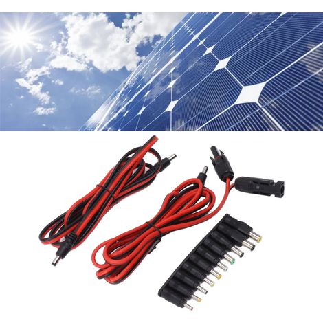 Câble d'extension photovoltaïque compatible avec les connecteurs MC4 mâles et femelles pour rallonges de panneaux solaires (1/5)