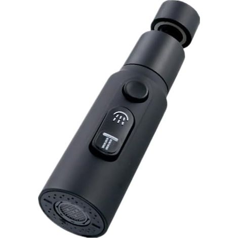 Extension de Robinet de Cuisine Polyvalente, arroseur Rotatif à 360 °, 3 Modes de Sortie d'eau et adaptateurs de Montage de 20 à 24MM de diamètre (Color : Cylinder Black) (1/5)