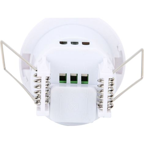 Interrupteur de Capteur de Mouvement PIR à Encastrer 360° avec Minuterie pour Éclairage de Plafond 100‑240V (1/5)