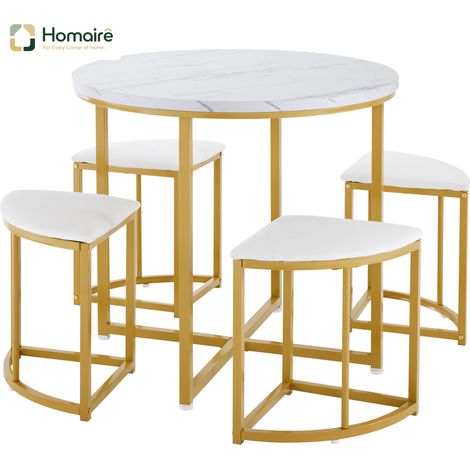 Table à manger en velours multicolore 80 x 80 x 75 cm HOMAIRE (1/5)