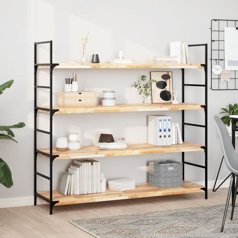 Schweberegale 4 Stk. 160x40x4 cm Massivholz Akazie Unbehandelt