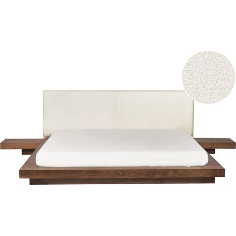 Bed Boucle ZEN 180 x 200 cm (EU Super King) Brown Ash Wood