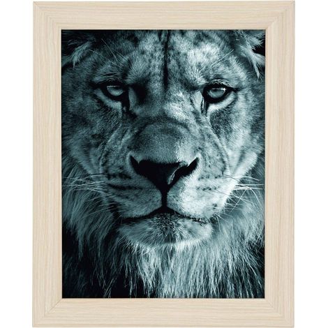 Cadre Photo en Bois - Pour Photo au Format 13 x 18 cm - Cadre Portrait avec Support et Support Mural - Cadre Simple en MDF - Nature (1/4)