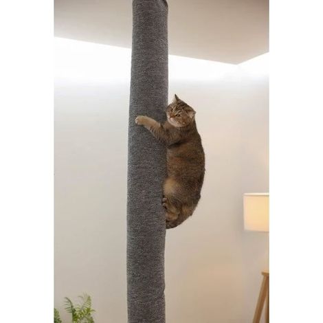 Griffoir et sac à grimper pour chats – Fixation plafond – Polyester – Longueur 240 cm – Espace de jeu et griffure – Kerbl (1/4)