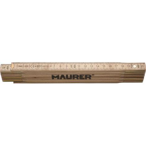 DOPPIOMETRO LEGNO BETULLA NATURALE 10 ASTE