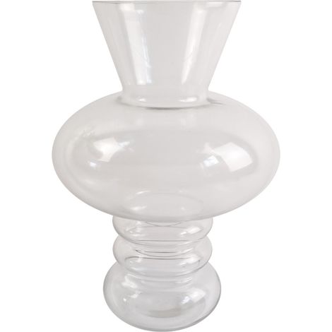 35cm Bubble Clear Glass Vase (1/4)