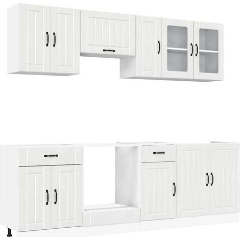 Maison Exclusive - Set Mobili da Cucina 8 pz Lucca BiancLucido in Truciolato