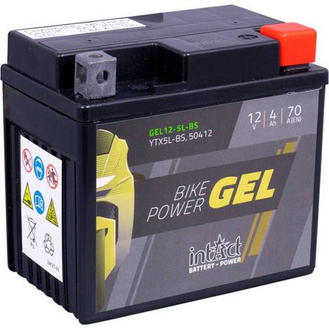 Batterie moto POWER Bike GEL YTX5L-BS 12v 4ah 70A (1/4)