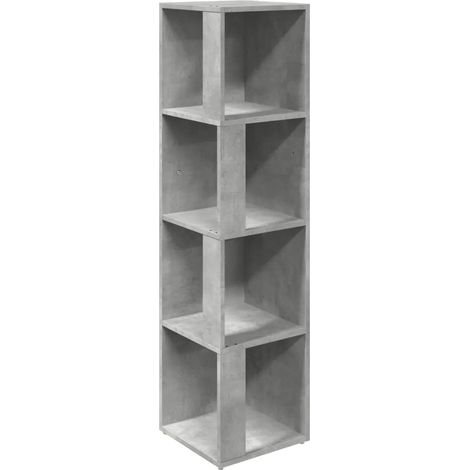 Mobile angolare contenitore moderno 33 x 33 x 132 cm elegante finitura in legno composito grigio cemento 020047975