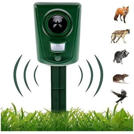 Répulsif pour chat, Répulsif à ultrasons pour chat, Répulsif pour animaux fonctionnant sur piles, Répulsif dissuasif extérieur étanche avec détecteur de mouvement pour jardin, cour, champ, ferme (1/5)