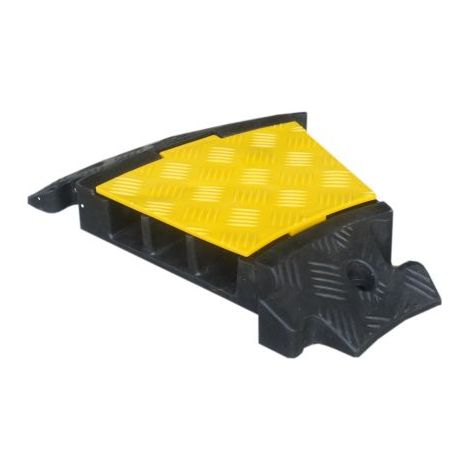 Protège câble RS PRO, Ø interne: 58 x 52mm, long. 600mm, Caoutchouc Noir/Jaune ( Prix pour 1 )