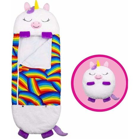 Coussin de sac de couchage pliant, 2 en 1 épaissi sac de couchage créatif pour enfants Licorne bébé tout - petit Cartoon chaud anti - coup de pied se fait pincer par pyjama coton, style Licorne (1/3)