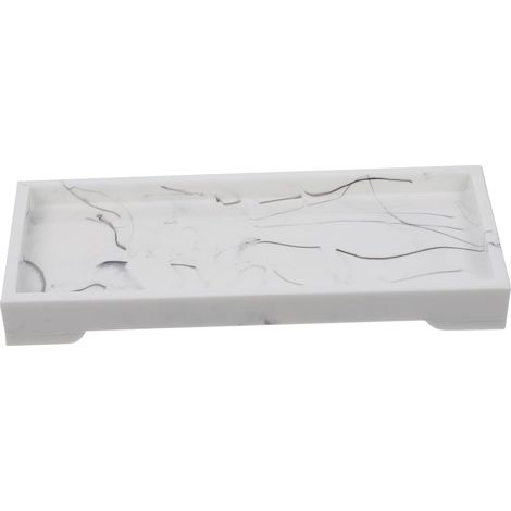 Plateau de Rangement Résine Marbrée pour Salle de Bain et Bijoux Organiseur Pratique et Décoratif Accessoire pour Articles Quotidiens'-'-