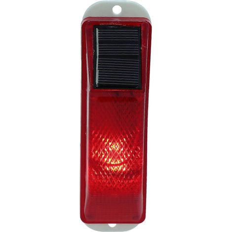 Feu de signalisation solaire, feu de signalisation professionnel, feu de signalisation étanche-15X4CM-Red
