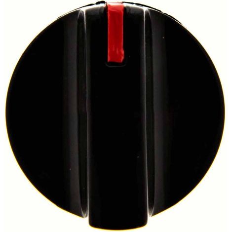 Manette De Robinet Gaz Dessus Balay Electrolux Corbero Noir Diamètre Axe 6 Mm (1/2)
