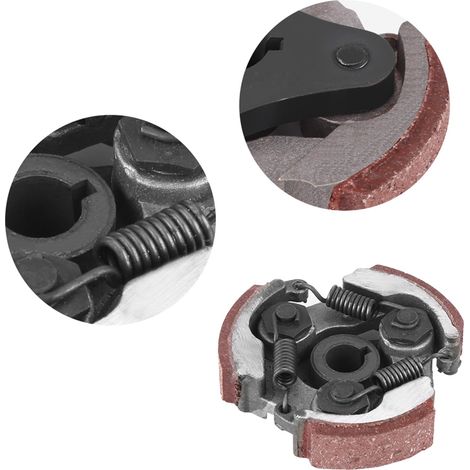 Plaquette d'embrayage moto avec 3 ressorts pour 2 temps 47cc 49cc mini pocket dirt bike ATV scooter (1/5)