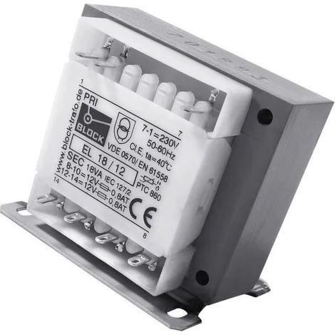 Transformador Block EL 13/12 13 VA 12 V AC