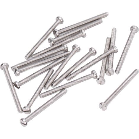 Lot de 50 vis à tête cylindrique fente acier inox A2-70 DIN84 pour mécanique précision électroménager M3x35 (1/5)