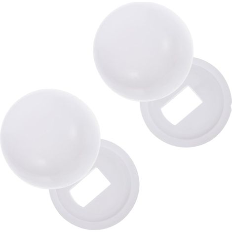 Accessoires de toilette 2 paires cache boulons en plastique (1/5)
