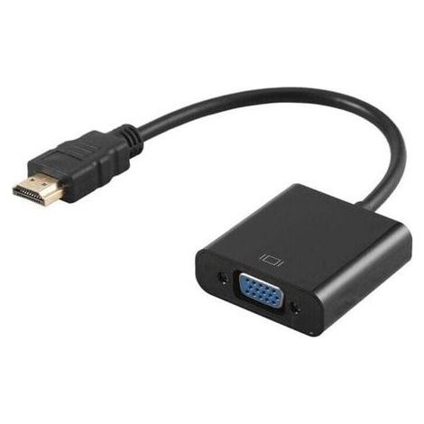 Adaptateur HDMI vers VGA avec audio 3,5 mm et port micro USB Convertisseur plaqué or HDTV actif 1080p, comprend un câble audio et un câble micro USB (1/4)