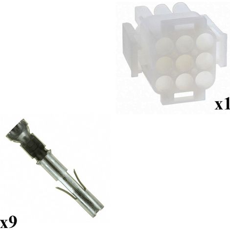 Kit Connettore Mate n lok Maschio con terminale Femmina 3x3 Vie
