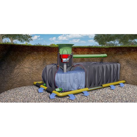 PLATIN XL Flachtank 10000 L DN160 Versickerung
