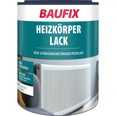 BAUFIX Heizkörper Lack weiss seidenmatt, 1 Liter, Weißlack (1/5)