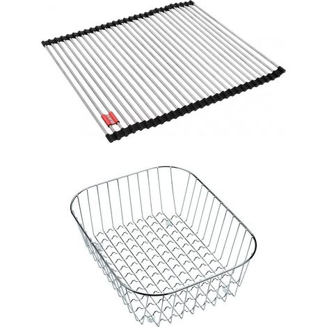 Set accessoires éviers Sirius Tectonite : Rollmat + panier à vaisselle - Franke (1/3)