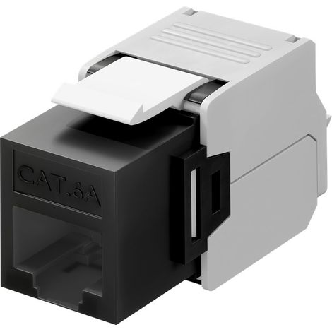 Keystone RJ45 hembra a TIA 568A/B Cat 6A UTP  Negro (1/3)
