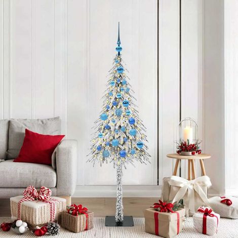 vidaXL Árbol de Navidad White 150 cm PE y Acero (1/5)