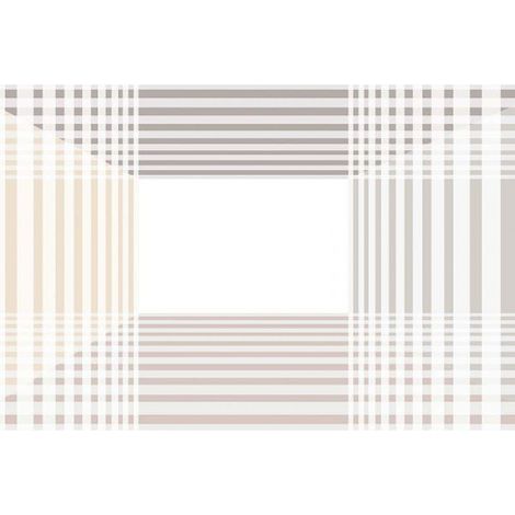 Papier peint panoramique scandinave chambre mansardée Tapisserie panoramique salon beige & grise Papier peint panoramique géométrique moderne (1/3)