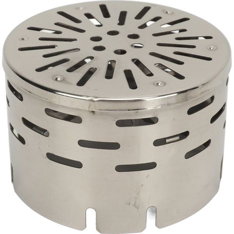 Housse de protection en acier inoxydable pour réchaud de camping BRS 6 11 15 53 56. Protection efficace et sûre contre le chauffage en extérieur. (1/5)