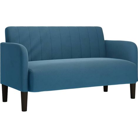 Canapé,Sofa pour Salon,Banquette causeuse bleu 109 cm velours CFW342189 (1/5)