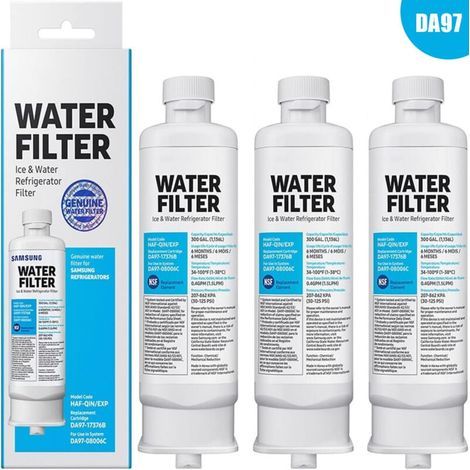Lot de 3 Filtres à eau de Réfrigérateur de Rechange DA97-17376B DA97-08006C HAF-QIN HAF-QIN/EXP pour réfrigérateurs Samsung Multi-Portes (1/5)