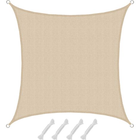 Vela de Sombra cuadrada Thar M 3x3m crema PEAD