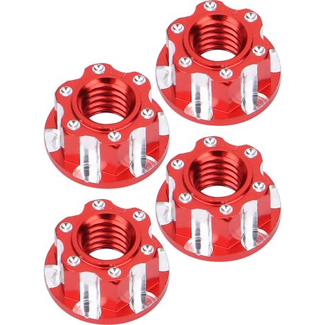 4 pièces Écrous hexagonaux M4 en aluminium pour modèles RC 1/10, compatibles HSP, Sakura D3 D4 (1/5)