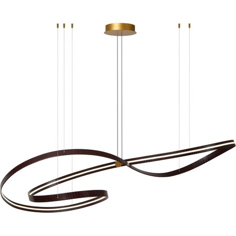 Lumière suspendue LED moderne Slalom Café brun avec effet - 13493/68/96 (1/3)
