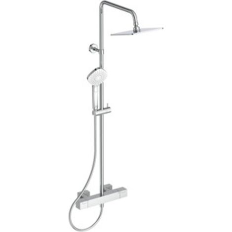 Ideal Standard Sistema de ducha Ceratherm C100 Square Barra de ducha redonda Cromo, A7540AA